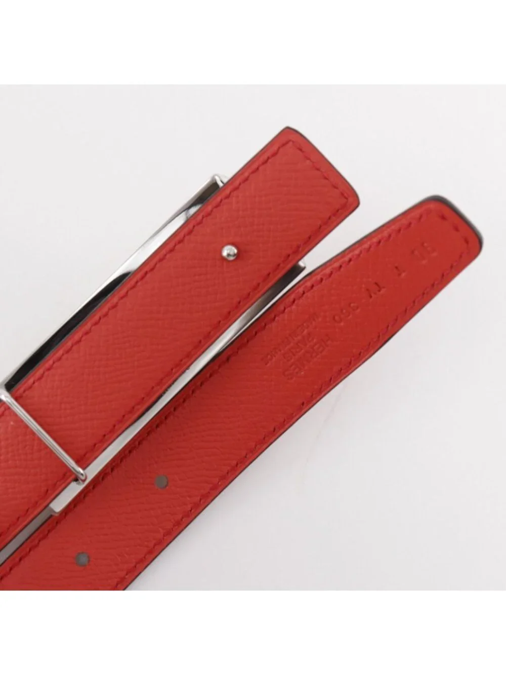 Hermes Rival Reversible Swift Veau Metal Red Belt